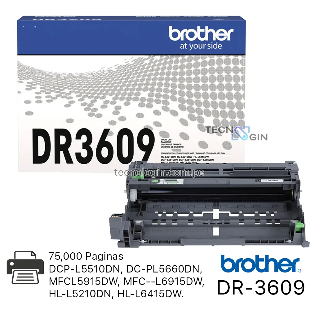 Tambor Brother DR-3609 DCP-L5510DN, DCP-L5660DN, MFC-L5915DW - Imagen 2