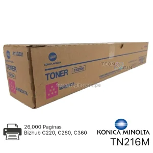 Toner Konica Minolta TN216M Magenta Bizhub C220, C280